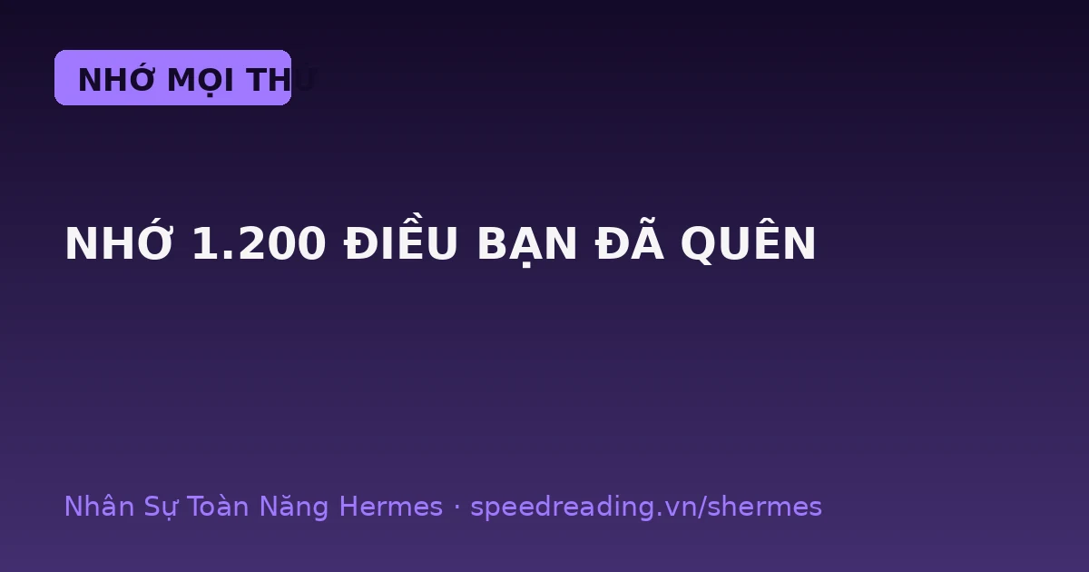 AI nhớ bạn hơn chính bạn: Hermes tích luỹ 1.200 chi tiết, gợi ý chuẩn 92%
