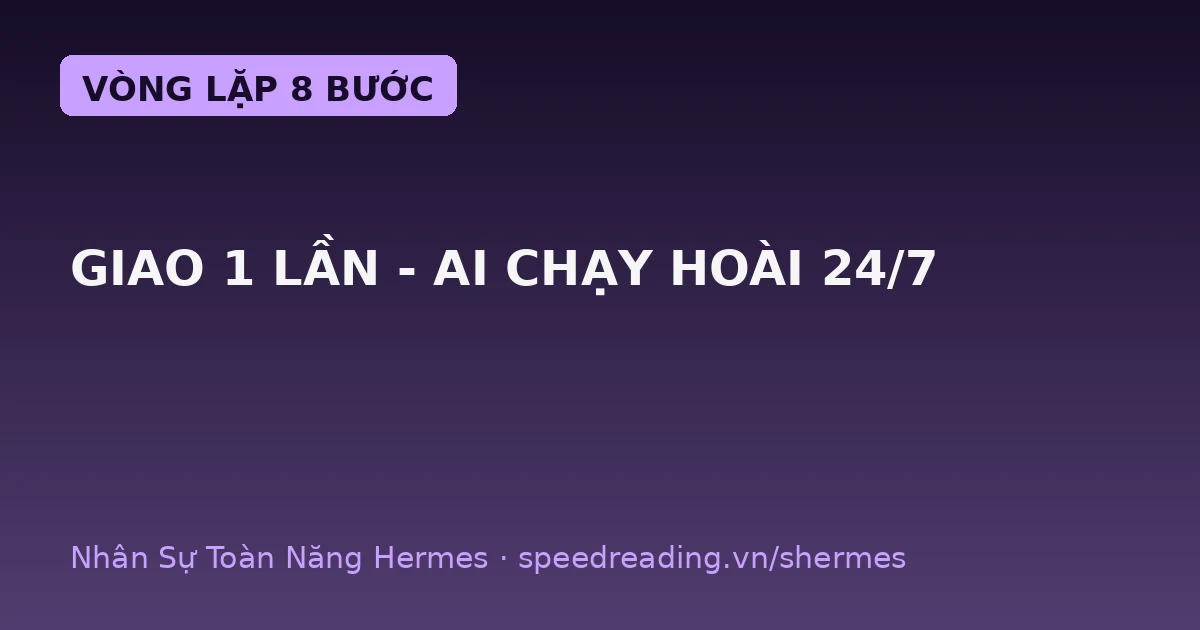 AI Agent tự động hoá: giao 1 lệnh, nó chạy hoài đúng giờ kể cả lúc bạn ngủ